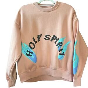 Kanye West Yeezy Sunday Service Holy Spirit Crewneck Sweatshirt Pink M Hip Hop